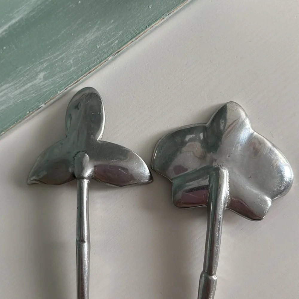 Mariposa Floral Salad Serving Utensils Made in Mexico